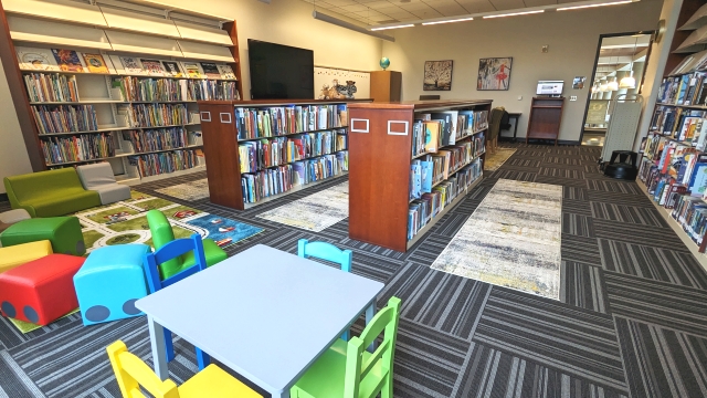 Book shelves, children&#039;s seating