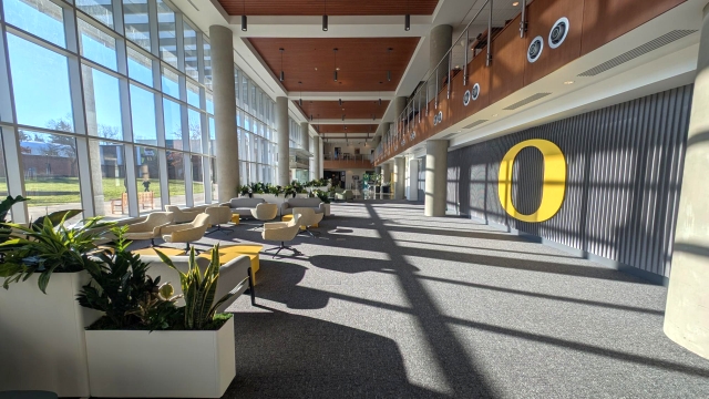 lobby seating, tall open windows