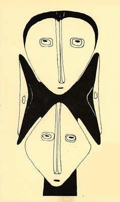 Abstract illustration of a face.