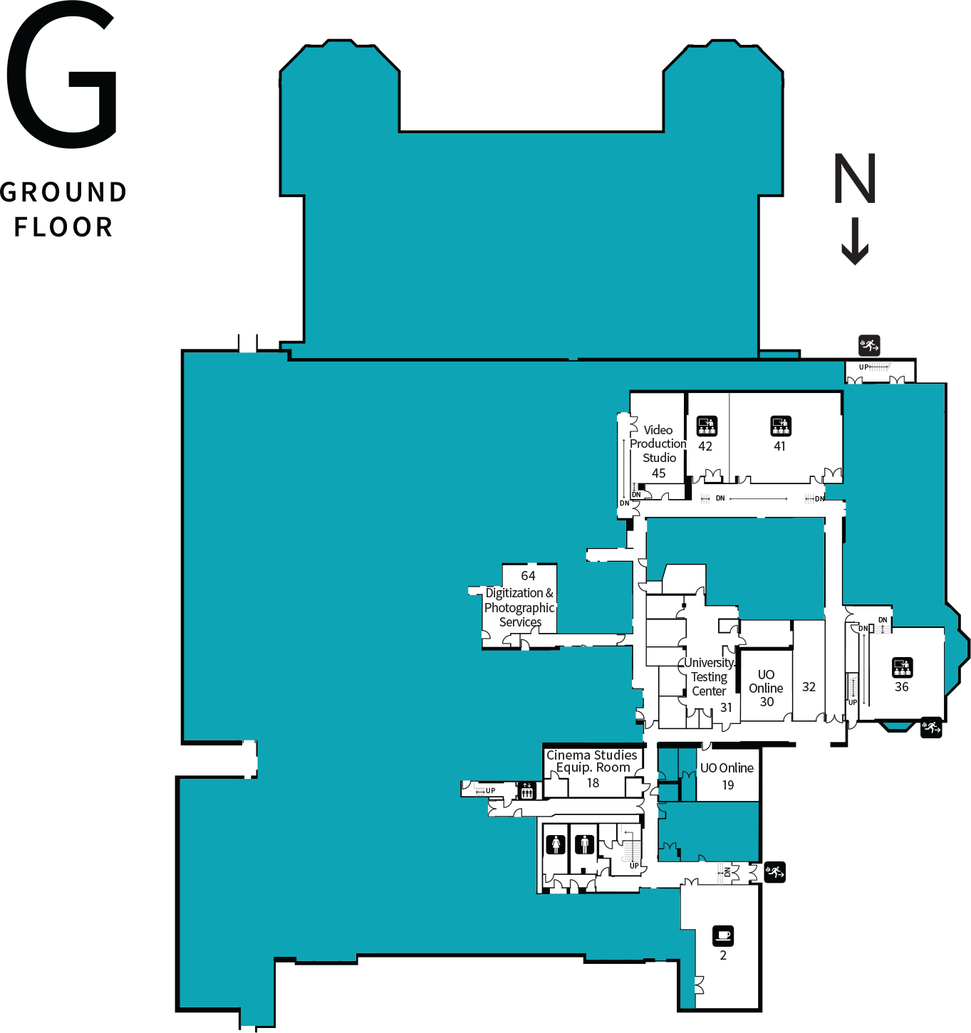 Knight Library Ground floor map