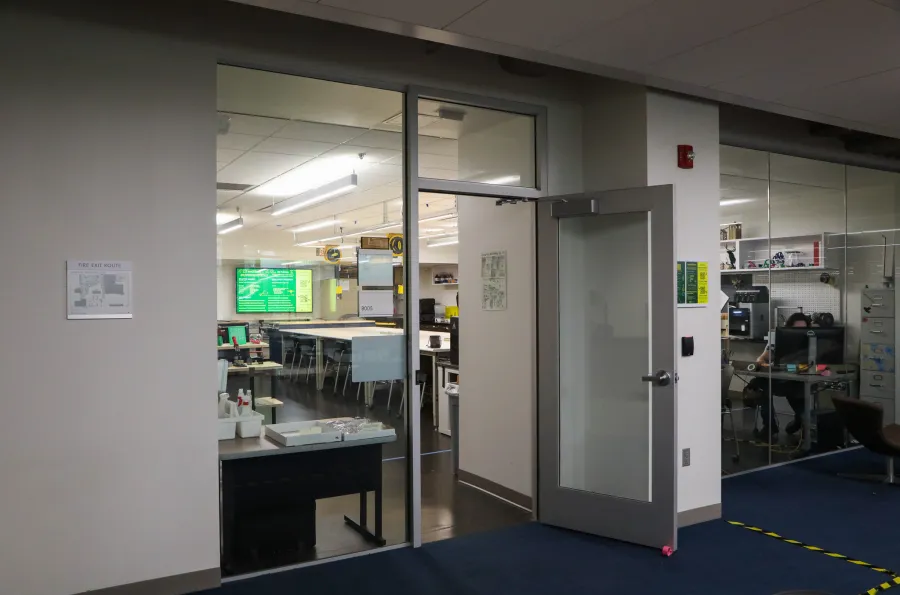 Entrance to the DeArmond Makerspace